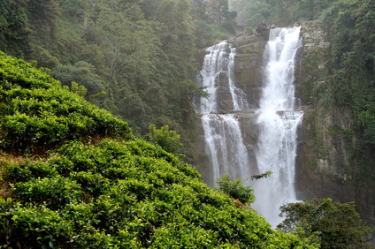 beautiful ramboda waterfall sri lanka island 1